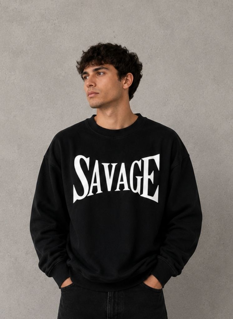 Buzo Savage Black Hombre