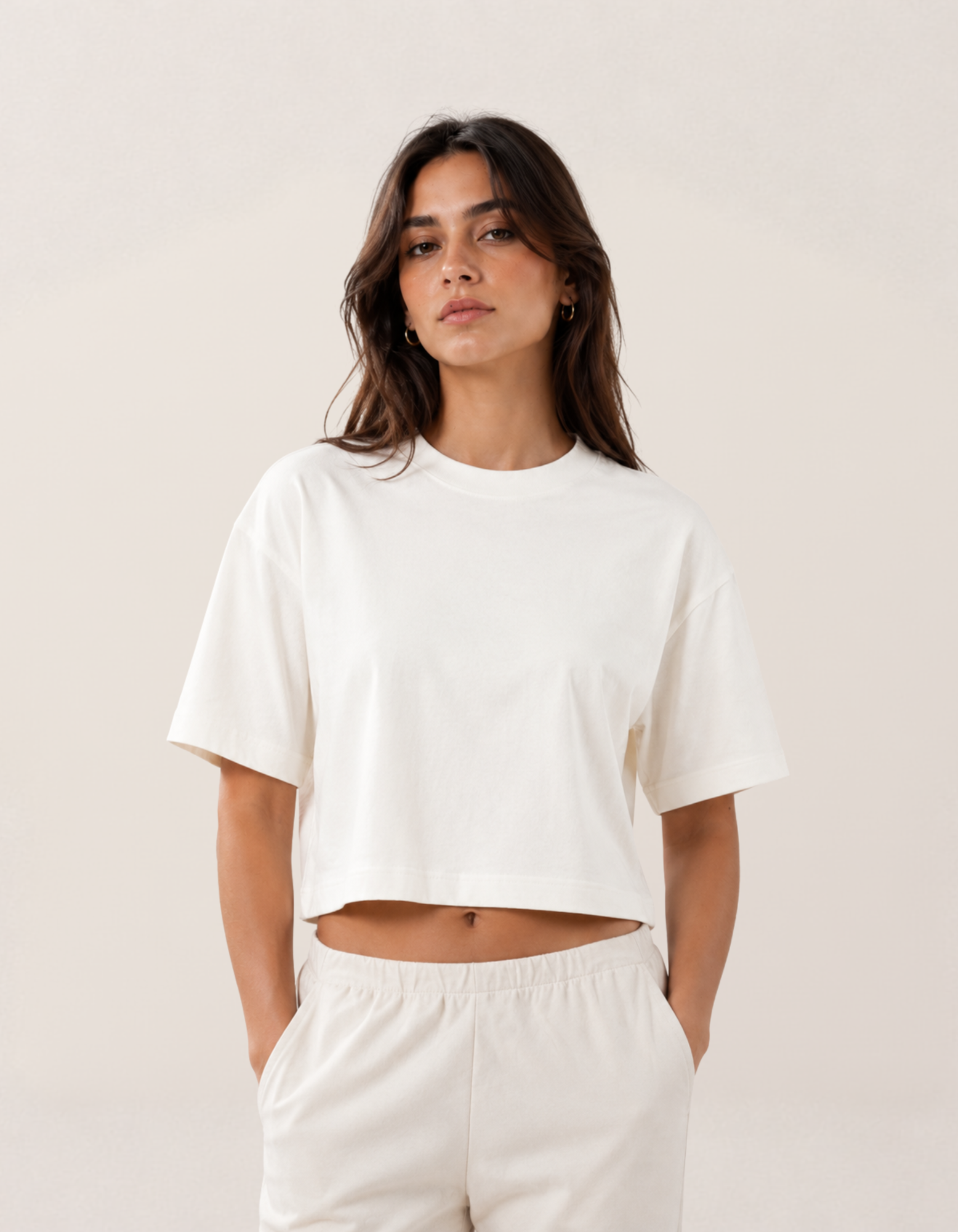 Butter White 220 Crop Top | Camiseta Crop Top Blanca Mujer