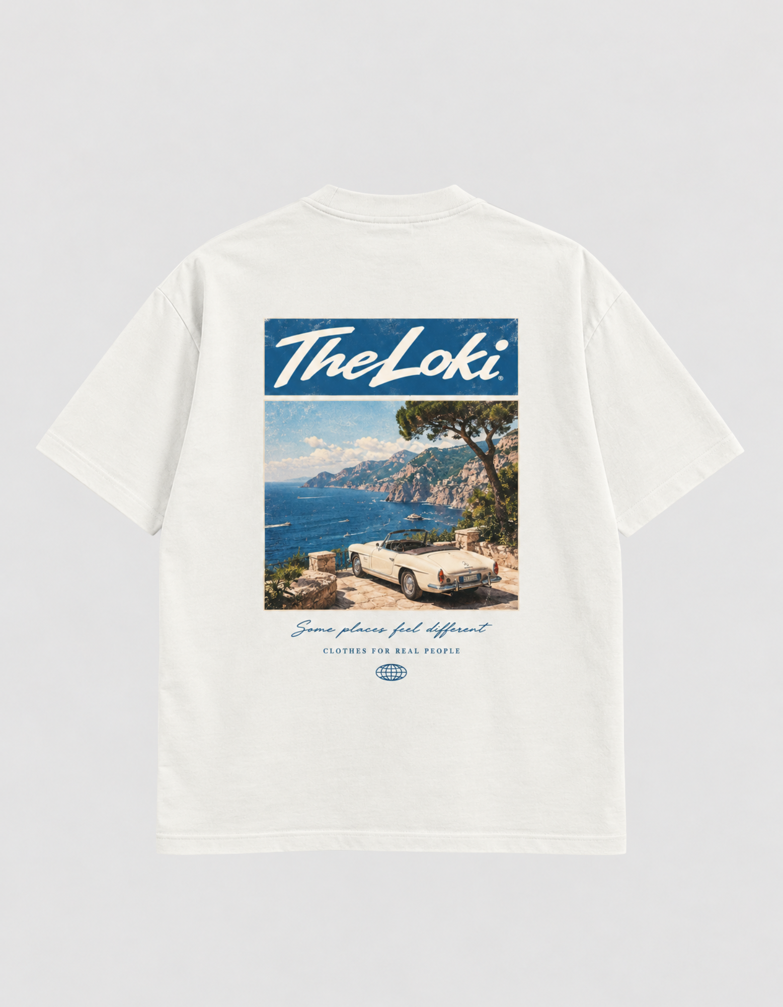 Camiseta Oversized Coastline Tee — Blanco Hueso