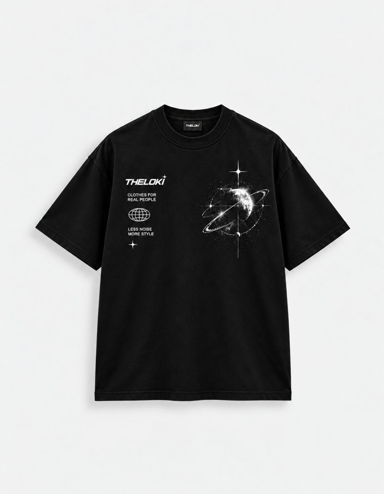 Camiseta Oversized THE LOKI® Orbit Tee — Negra