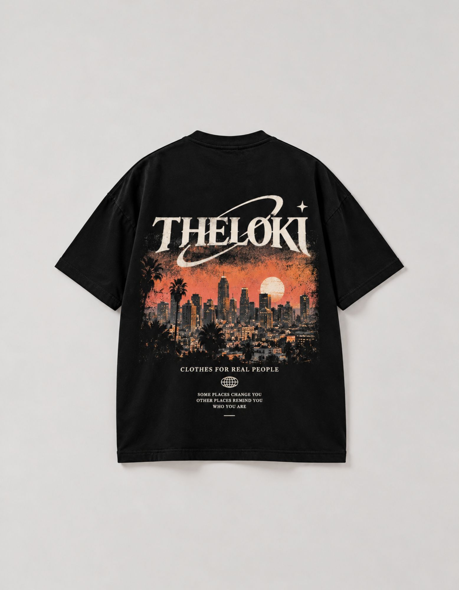 Camiseta Oversized City After Dark — Negra