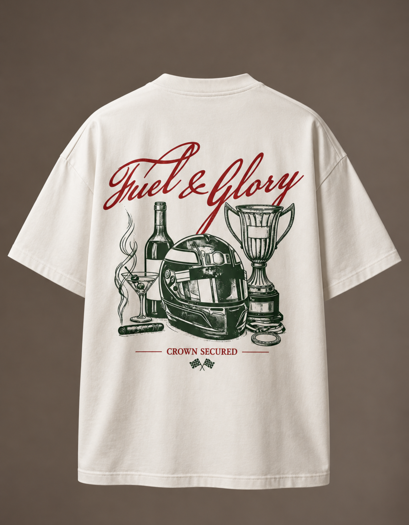 Camiseta Oversized THE LOKI® Fuel & Glory — Blanco Hueso