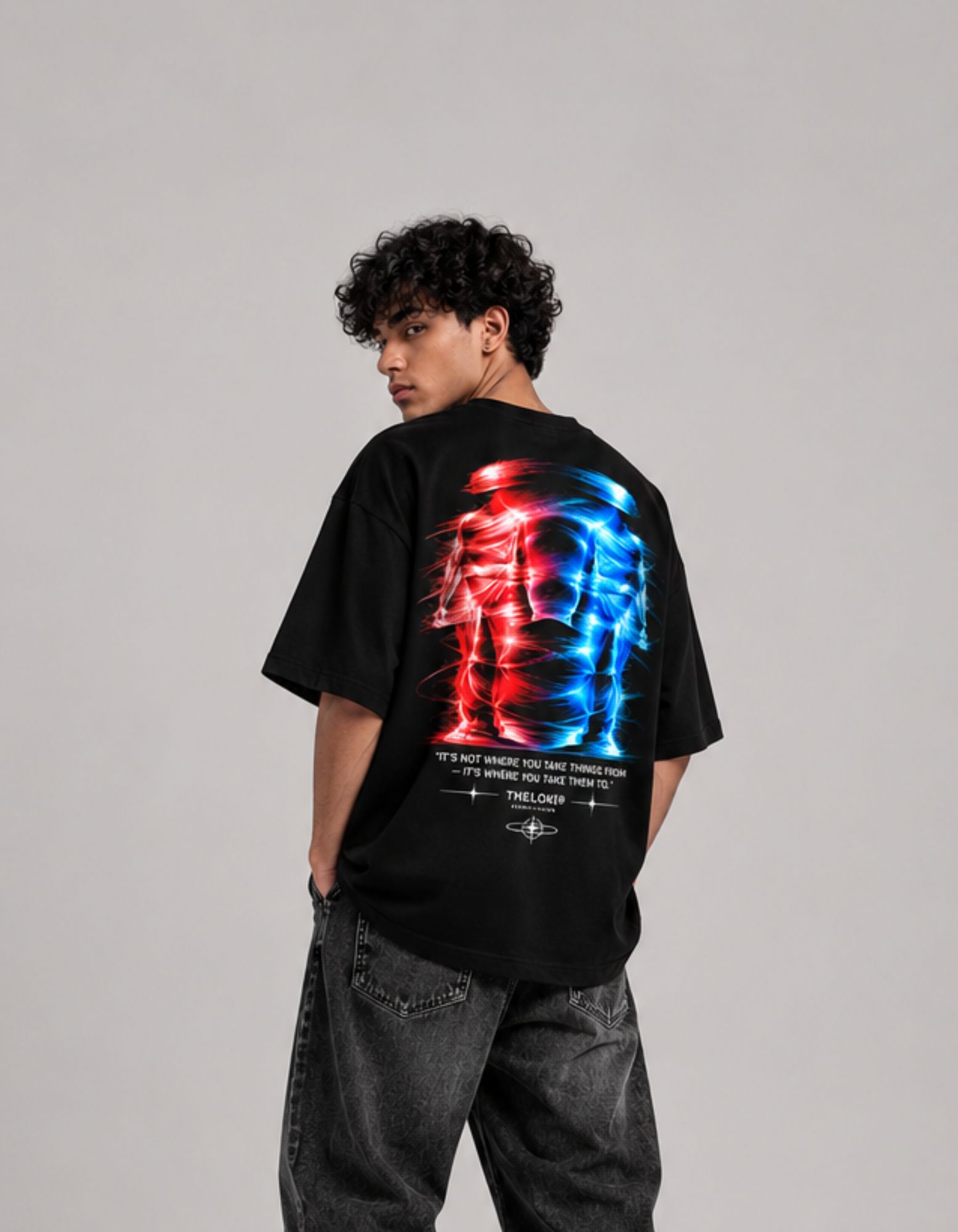 Camiseta Oversized Duality Tee — Negra
