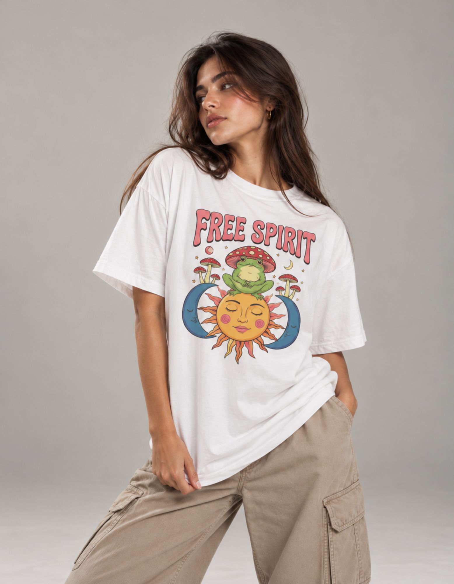FREE SPIRIT TEE – Camiseta Oversize Blanco Hueso