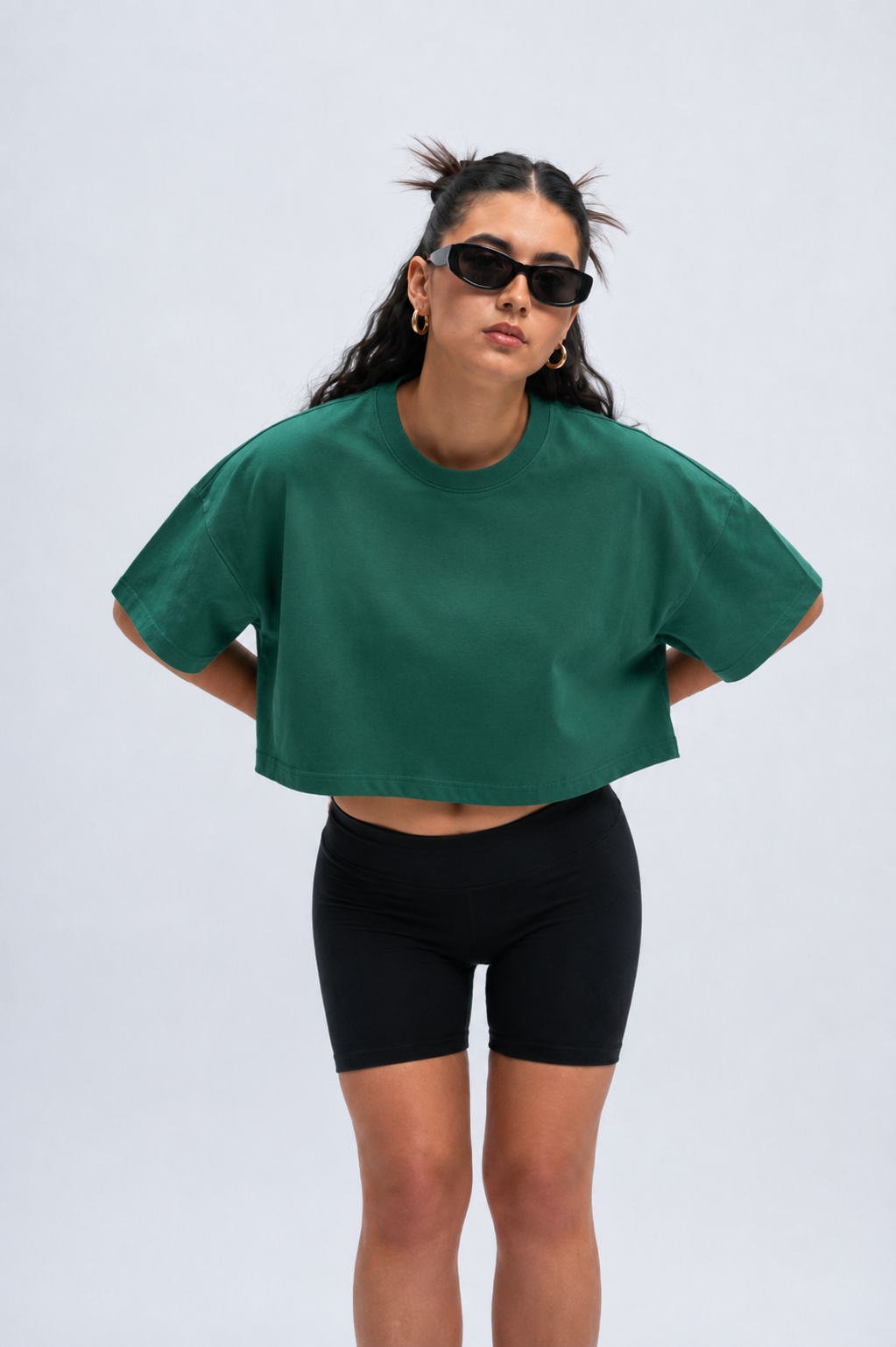 Jade Green 240 Crop Top | Camiseta Verde Mujer