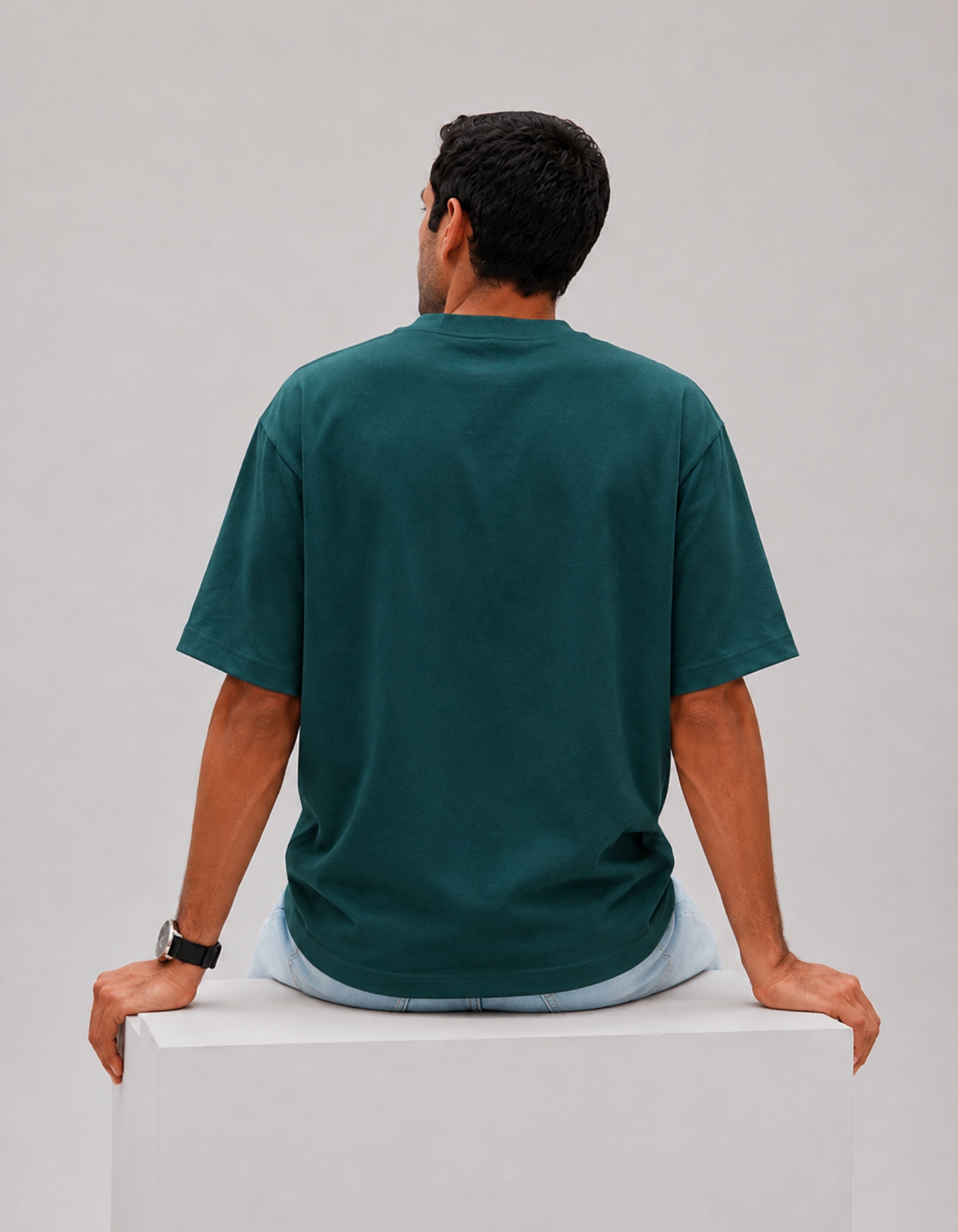 Camiseta Oversize Color Esmeralda