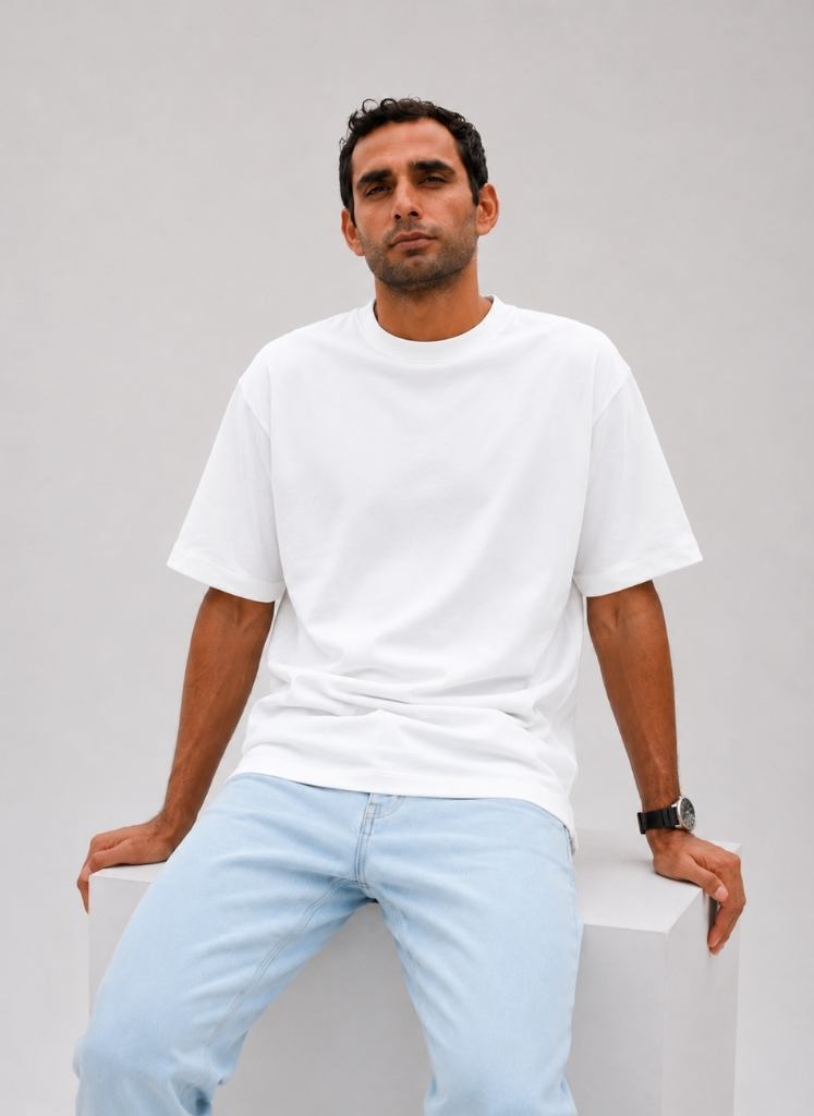 Camiseta Oversize Color Blanco