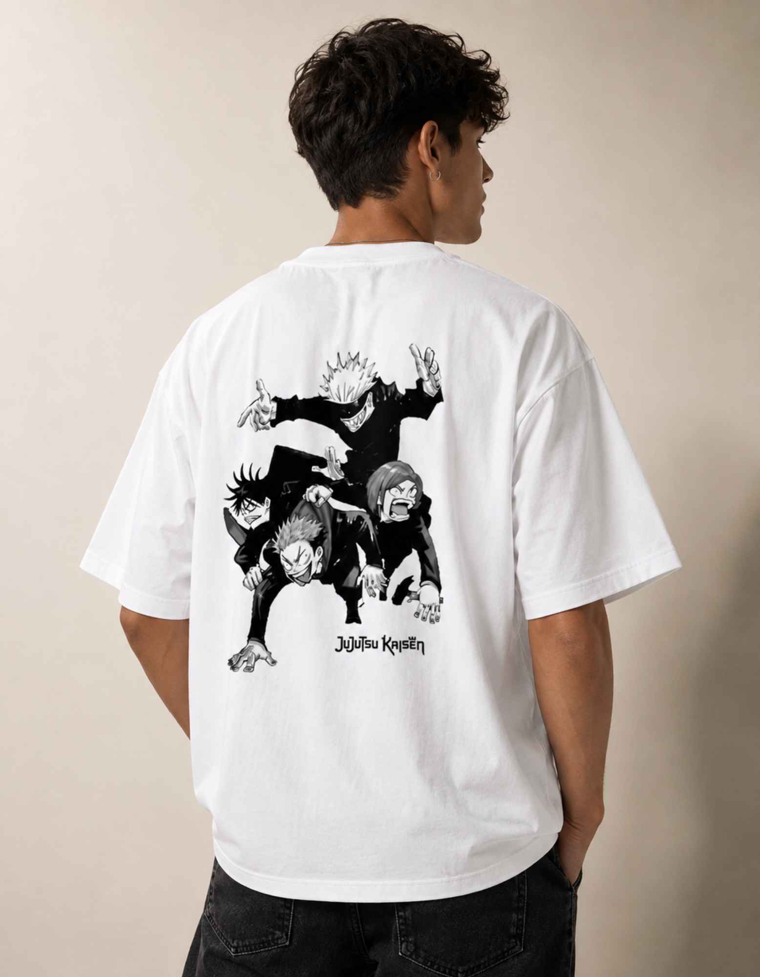 Jujutsu Cursed Energy | Camiseta Anime Regular Blanca