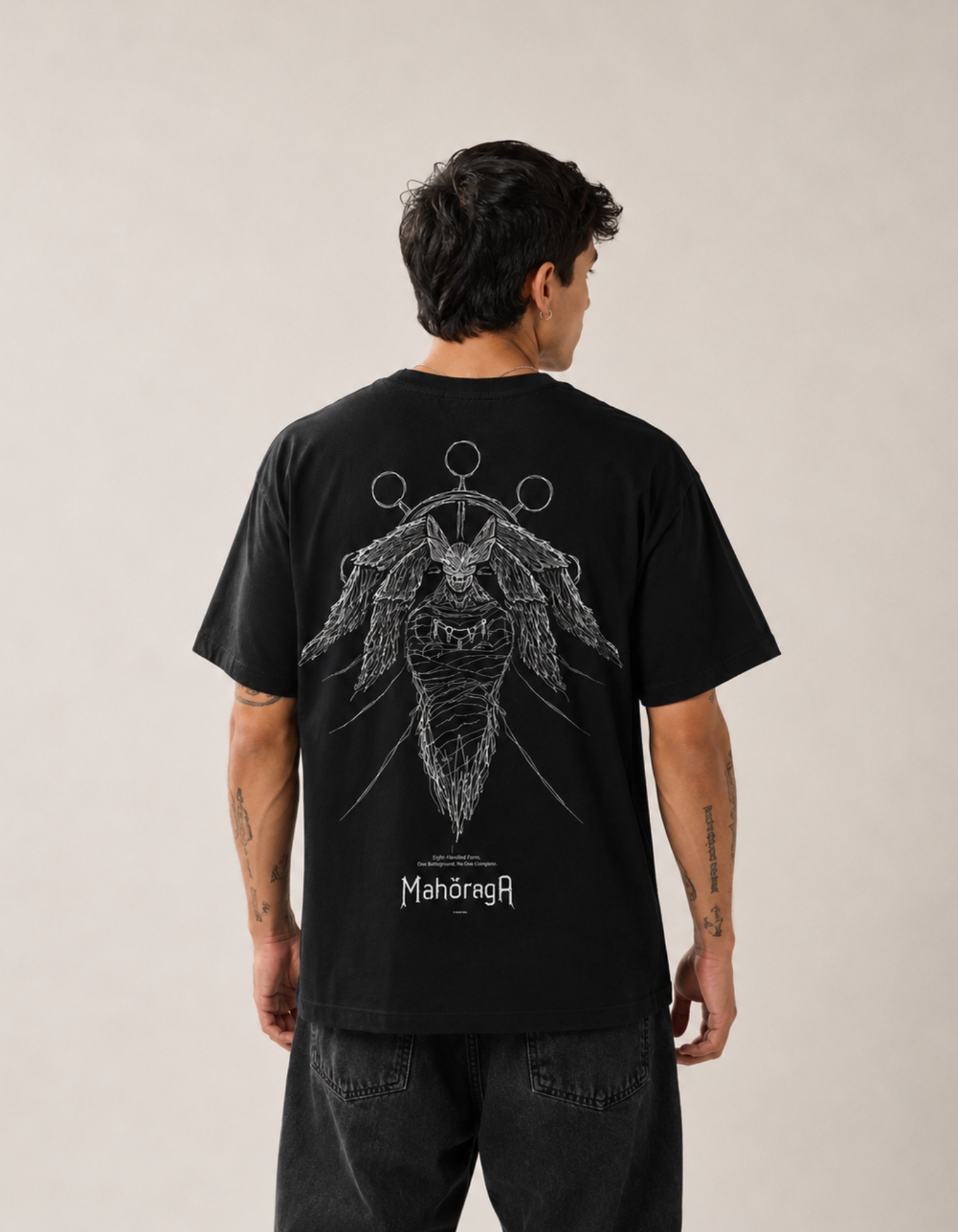 Mahoraga Divine General | Camiseta Anime Regular Negra