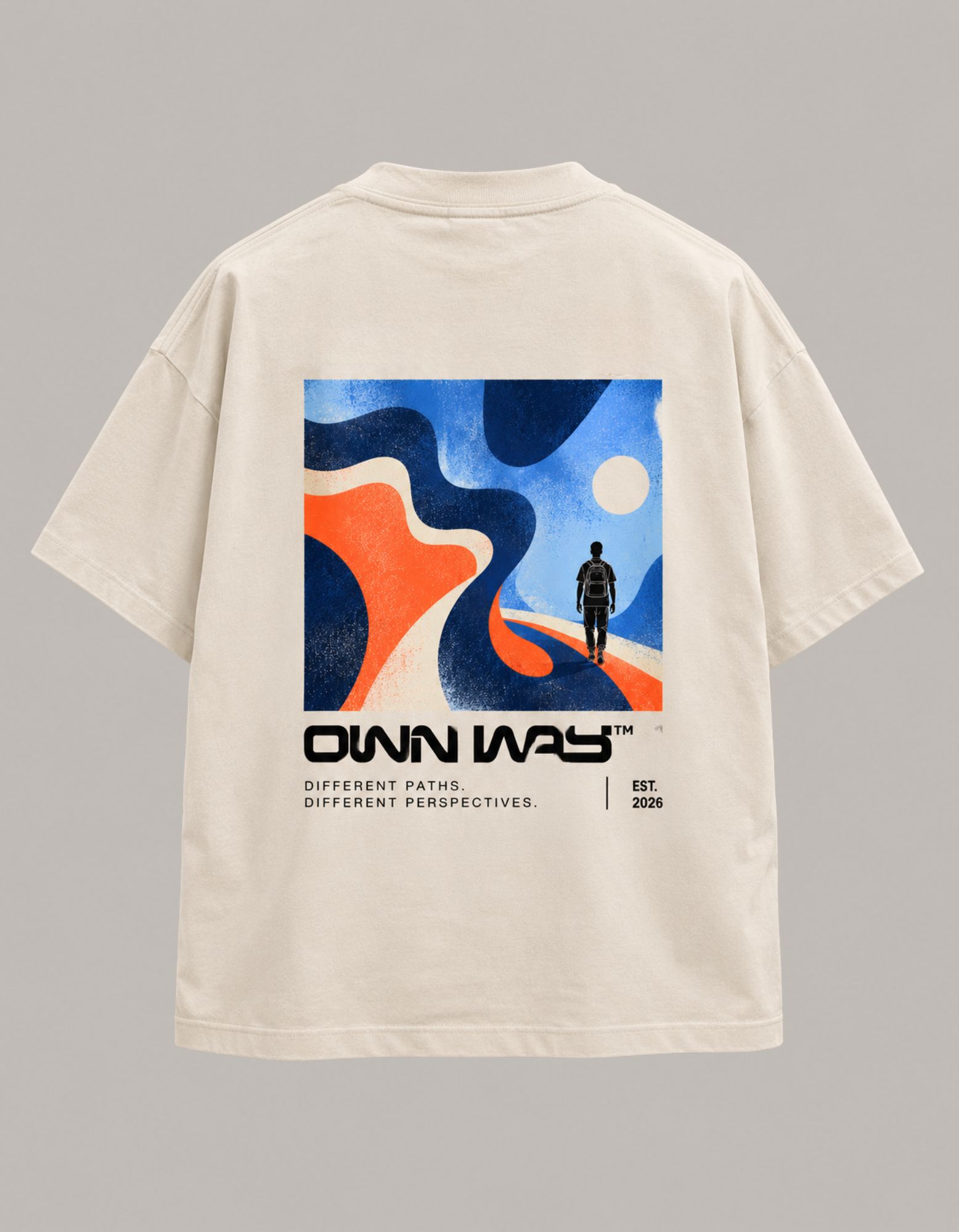 Camiseta Oversized Journey Tee Beige