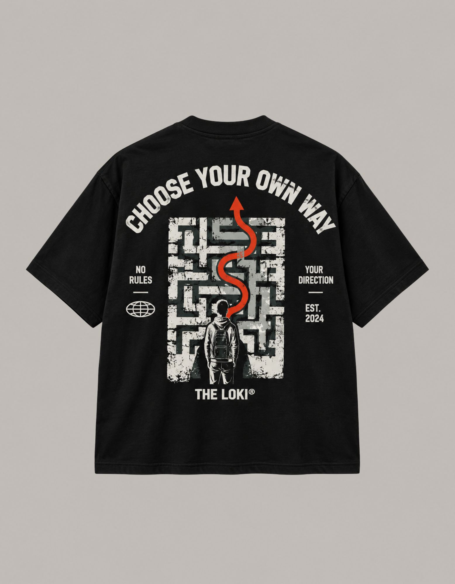 Camiseta Oversized OWN WAY™ Negro